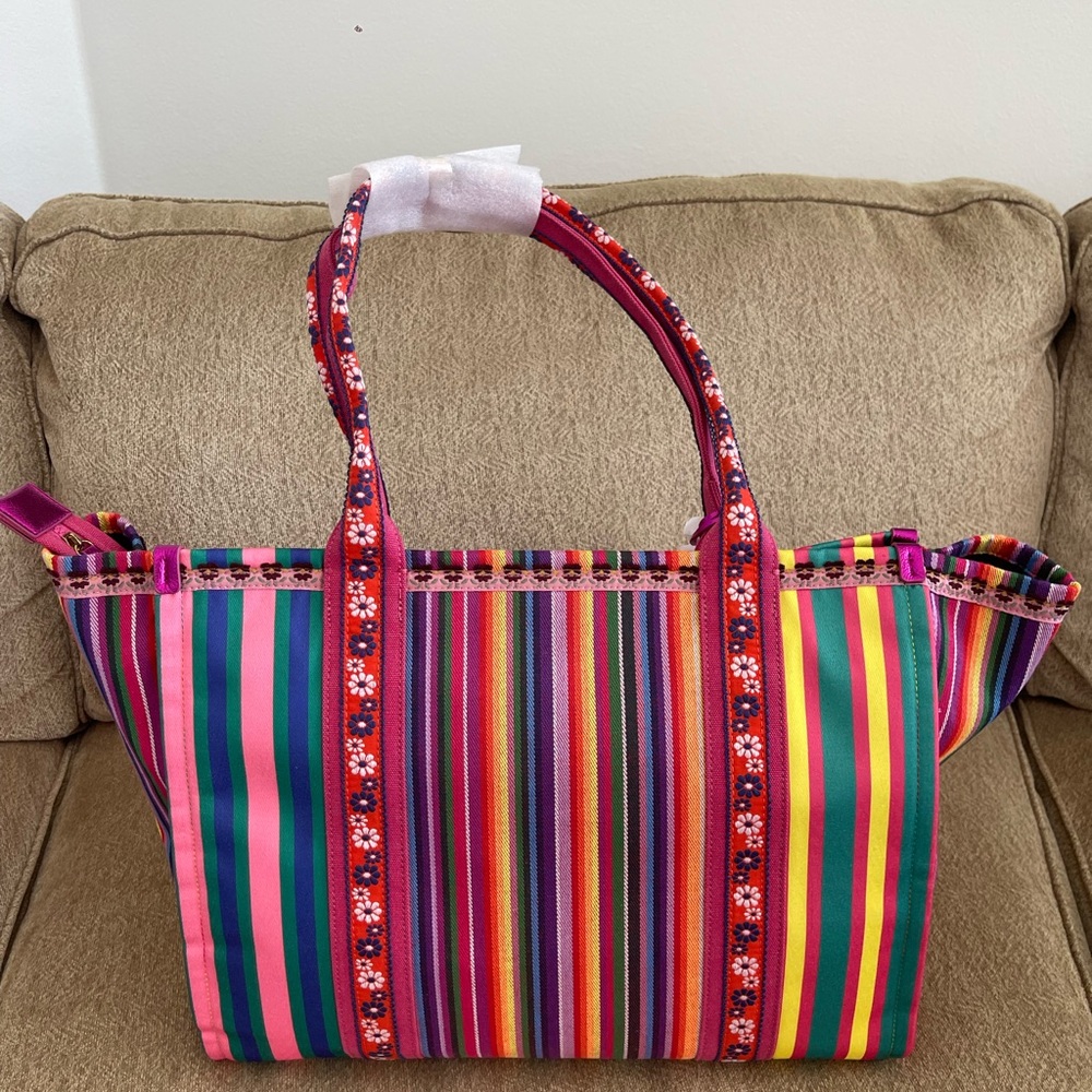 Kurt Geiger Multicolor Striped Tote - Picture 3 of 7